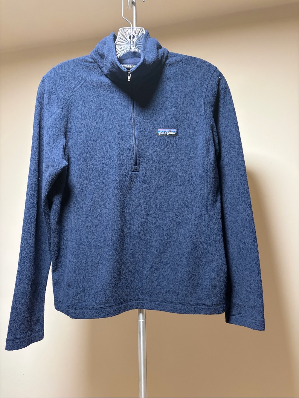 Patagonia Micro D 1/4-Zip Fleece Pullover Sweater – Navy Blue – Men's Size Small